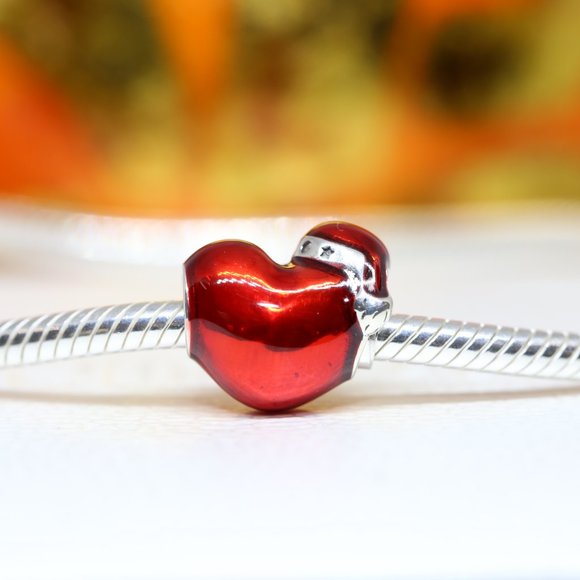 Pandora Jewelry Pandora Metallic Red Christmas Heart Charm 792336c